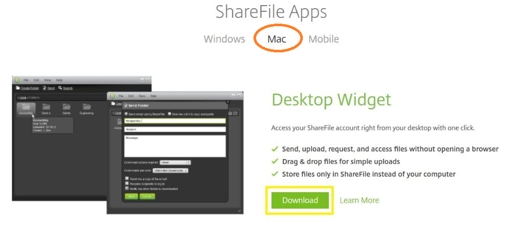 sharefile desktop app for mac